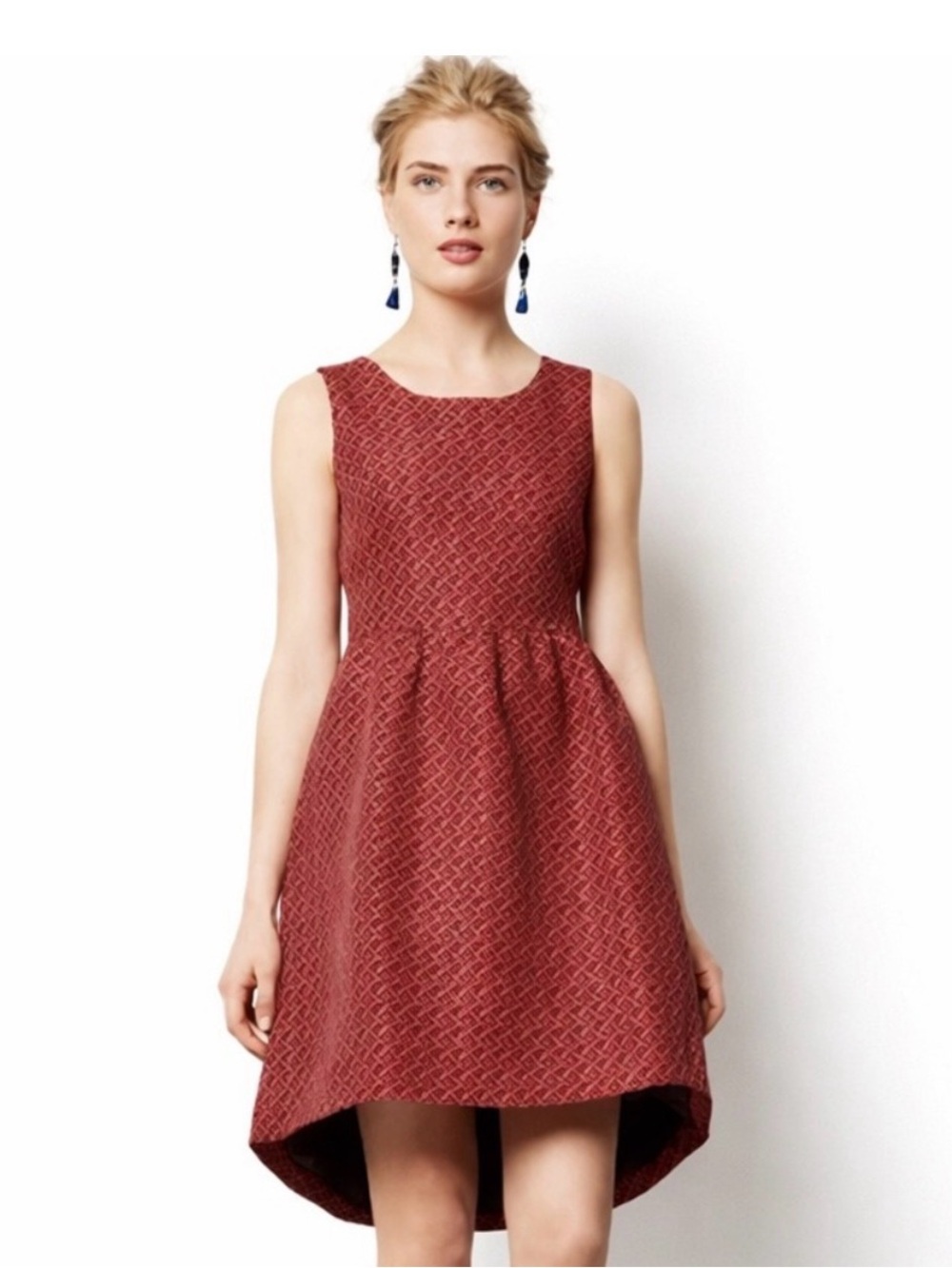 Anthropologie Lili Wang for Lili’s Closet Textured High-Low Dress